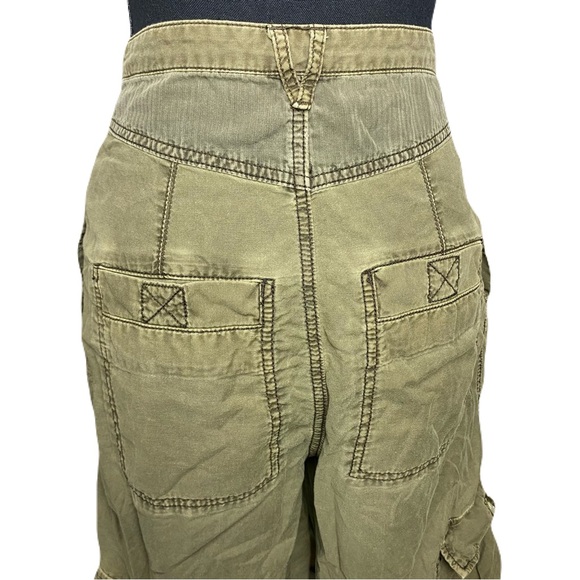 Free People Olive Green Fly Away Parachute Pants Balloon Harem Women’s 0 - Picture 3 of 10